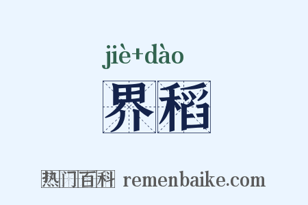 界稻是什么意思的图片